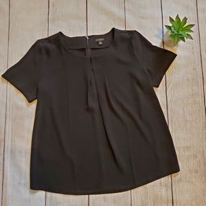 {Ann Taylor} Black Short Sleeve Blouse